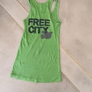 Free city green tank top